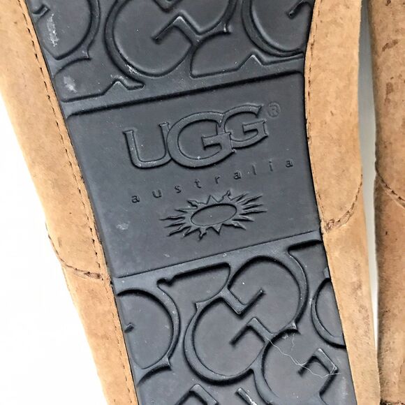 UGG Ascot 5775 Chestnut Moccasin Men's 12 Driving Loafer Suede Shearling Slipper - Picture 13 of 13